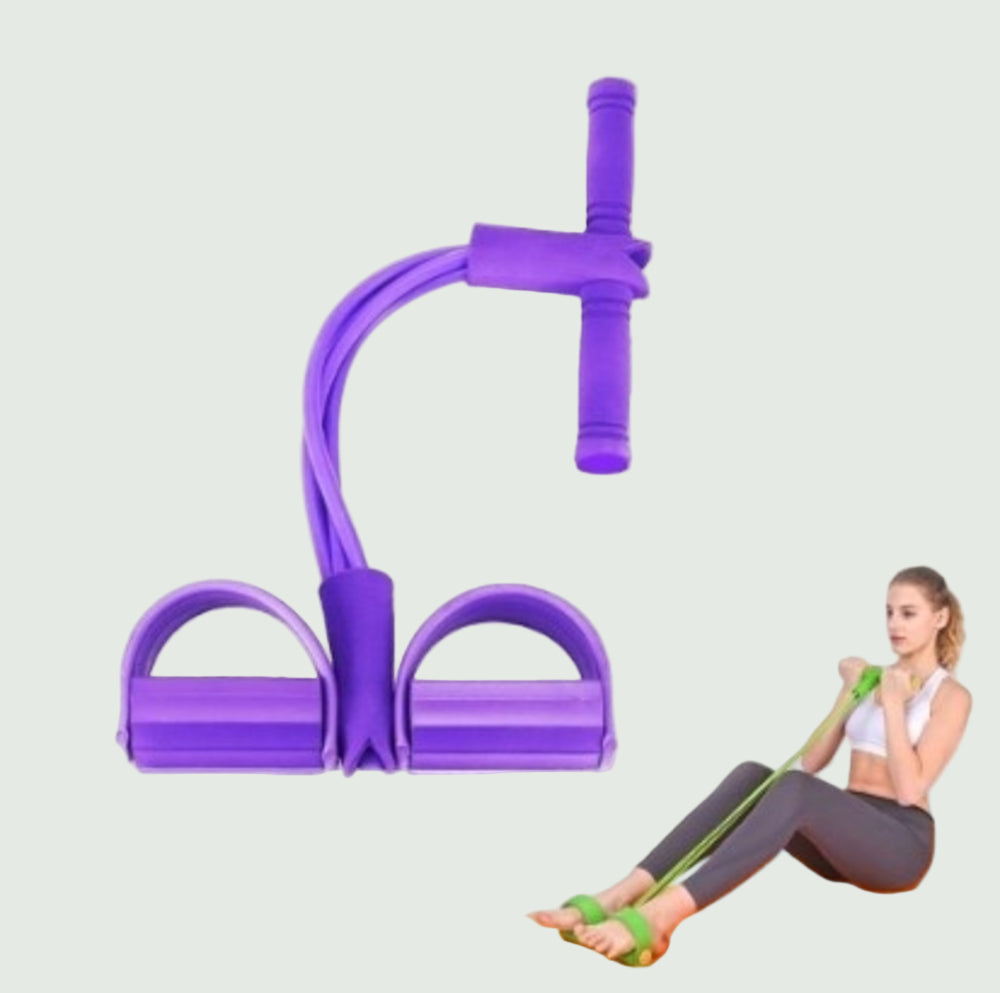 Portable Fitness Resistance Band with Pedal
