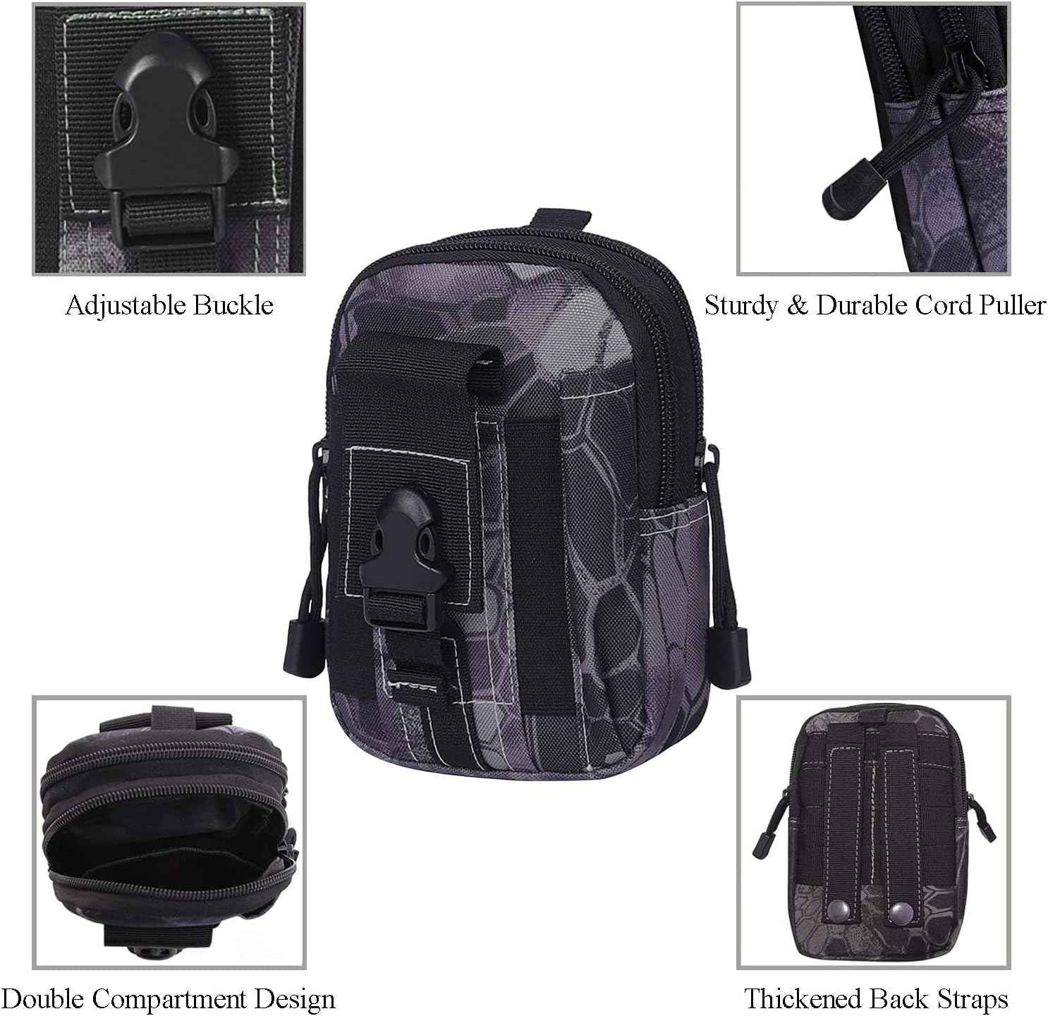 JupiterGear Tactical MOLLE Military Pouch Waist Bag for Hiking,